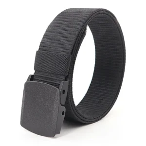 38mm Tactical Waist Belt Unisex Lightweight Weave Fabric with Plastic Buckle for Airport Security Men Women Camouflage S