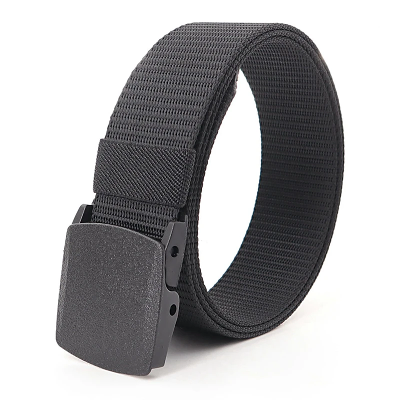 38mm Tactical Waist Belt Unisex Lightweight Weave Fabric with Plastic Buckle for Airport Security Men Women Camouflage S