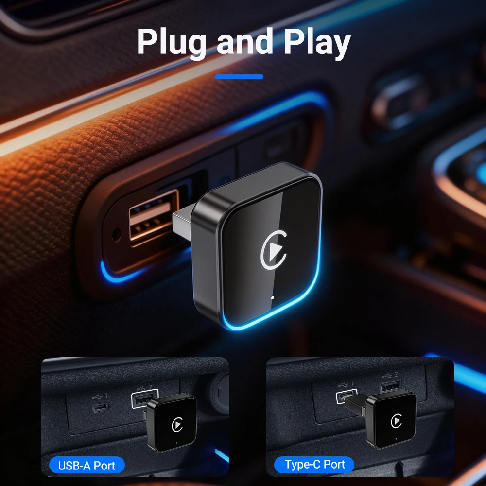 XUDA New Wireless Android Auto Adapter Smart Mini Box Plug And Play Universal For VW Toyota Nissan Honda Ford Benz 2025 - Image 4