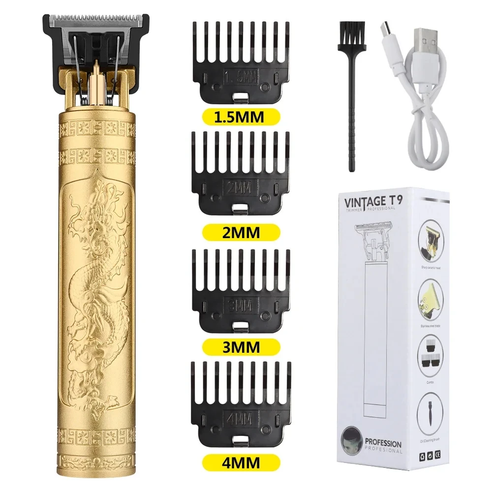 Retro T9 Original Haircutting Machine Set Jackets Trimmer Men's Electric Shaver Male Lence Pro Barber Shaver for Sensiti
