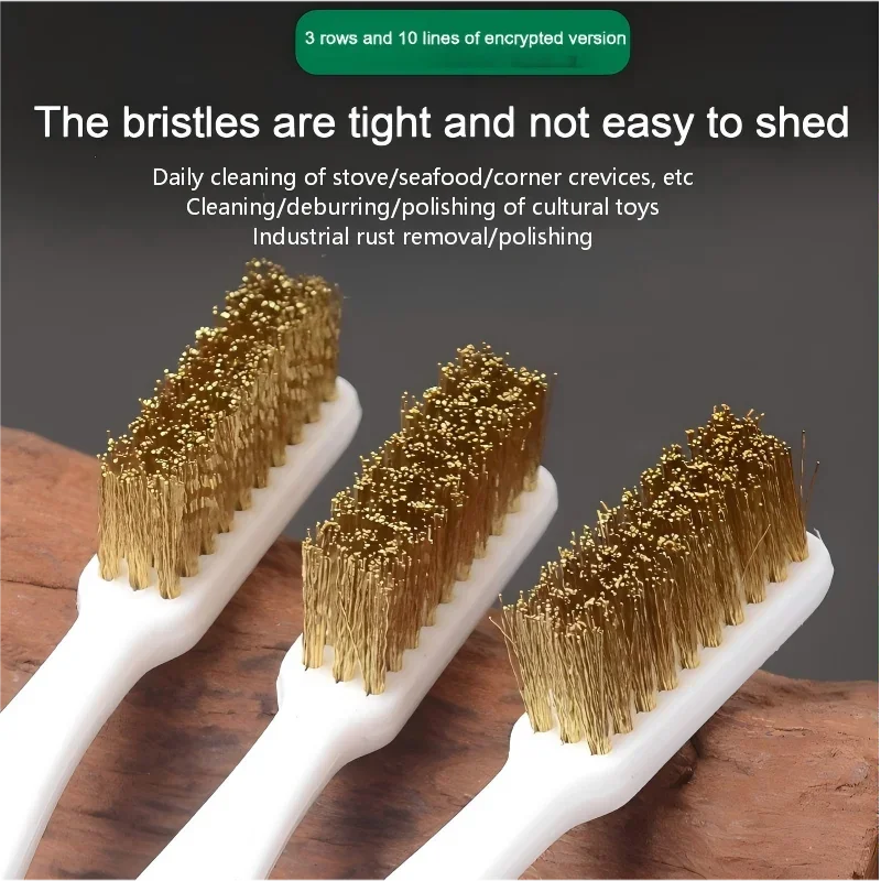 3/5pcs Mini Wire Brush for Paint & Rust Removal Industrial Metal Polishing Burr Cleaning Tool - Image 4
