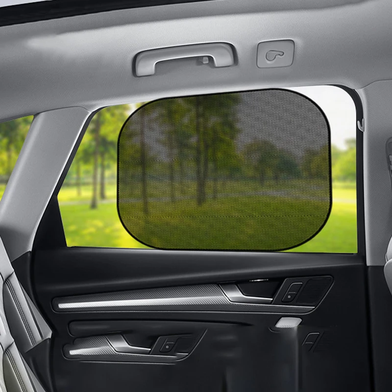 SEAMETAL 2PCS Car Window Sunshade Cover Sun Shield UV Protection Auto Front Rear Black Window Curtain Summer Car Accesso - Image 3