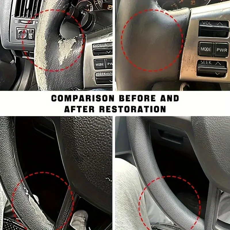 Car Plastic Restorer Back To Black Gloss Auto Interior Leather & Panel Renewal Wax Coating Agent Auto Polish And Repair - Image 4