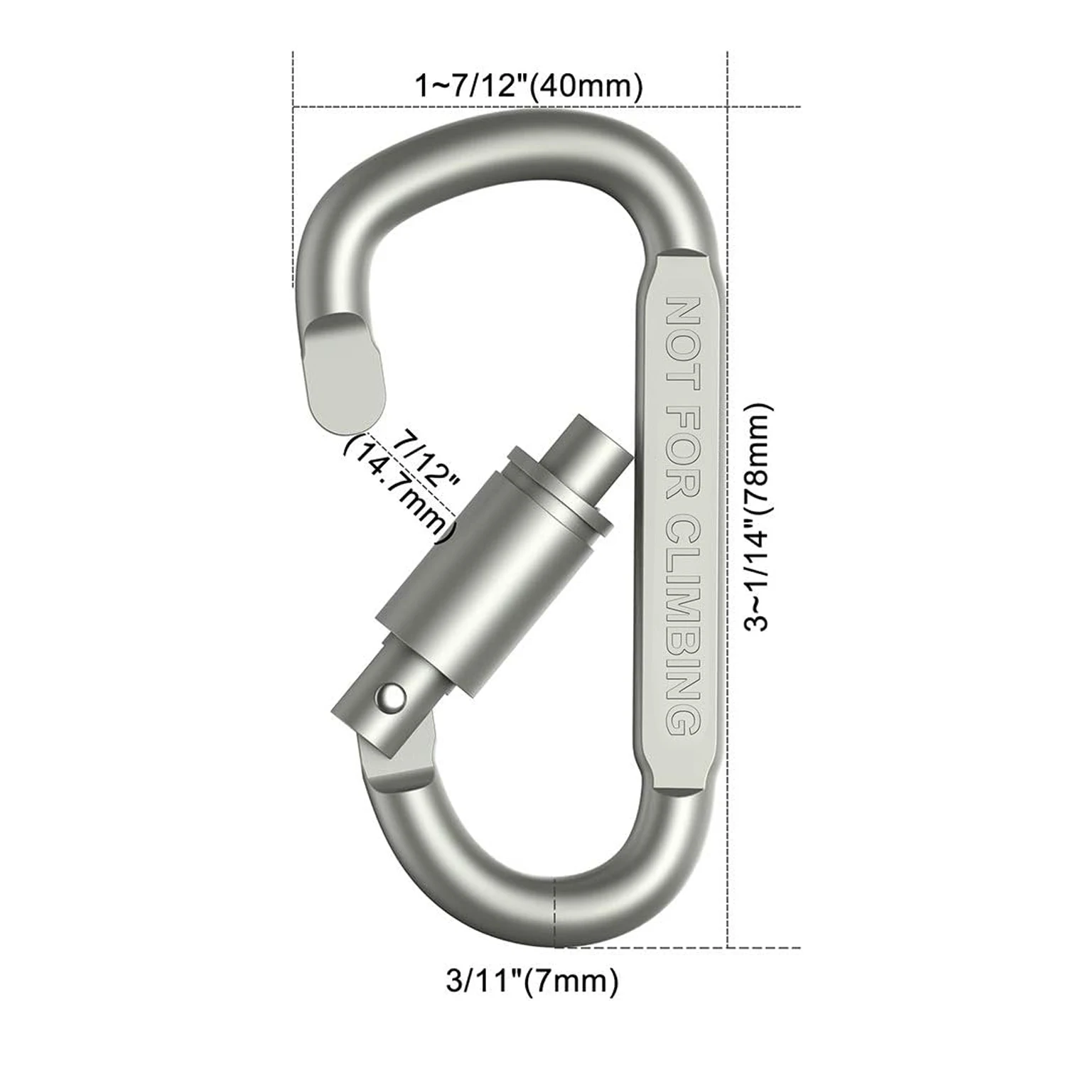 4-6PCS Carabiner Set For Key Camping Survival EDC Outdoor Keychain Clip Alloy Aluminum Tactical Caribiner Hook Karabiner - Image 3