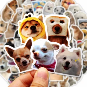 10/50/100pcs Funny Dog Stickers Cartoon Cute Decals Toy Stationery Guitar Phone Bicycle Laptop Luggage Car Graffiti Kids