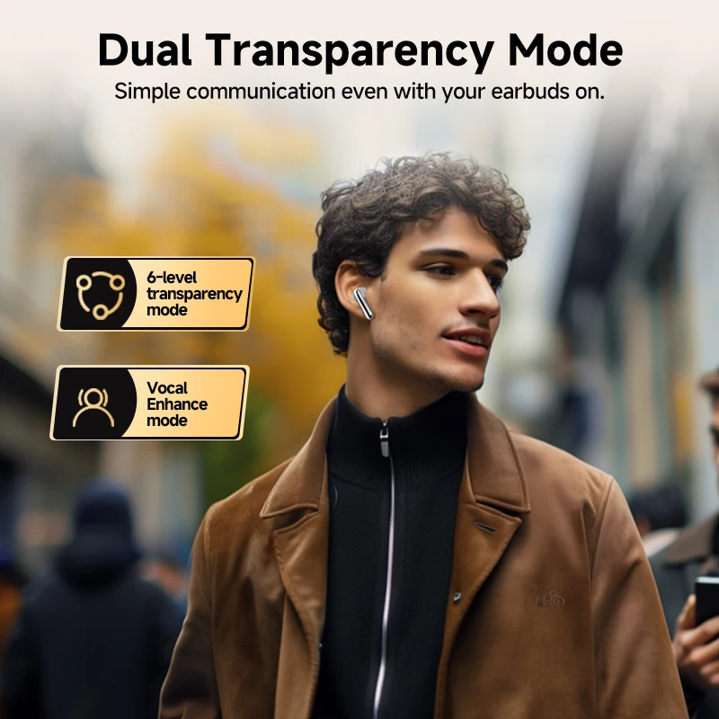 QCY MeloBuds Pro Adaptive Hybrid Active Noise Cancelling Wireless Earbuds 46dB Bluetooth 5.3 LDAC Hi-Res Audio 34H Earph - Image 4