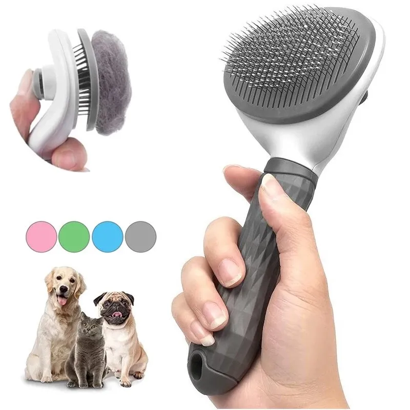 Pet Dog Brush Cat Comb Self Cleaning Pet Hair Remover Brush For Dogs Cats Grooming Tools Pets Dematting Comb Dogs Access