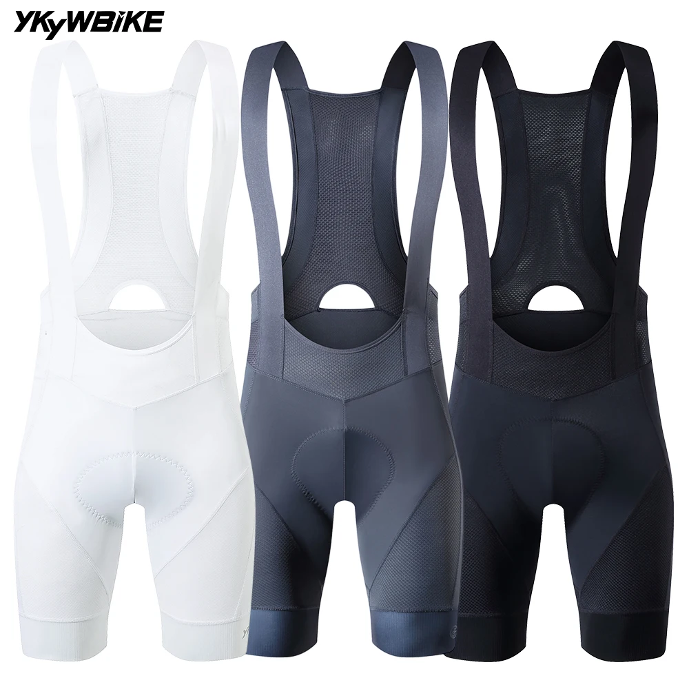 YKYWBIKE Cycling Bib Shorts Men Outdoor Road Bike Ride Sponge Padded Riding Bib Tights Bicycle Men's Cycling Clothing Mt