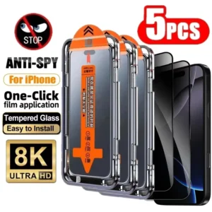 1-5PCS Privacy Screen Protector for iPhone 17 Pro Max 18 16 15 14 13 12 11 16e Plus Mini Air XR XS 6 7 8 Anti-Spy Temper