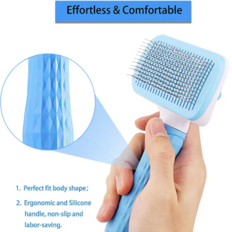 Dog Comb Pet Hair Removal Brush Cats and Dogs Special Comb Beauty Massage Self-cleaning Needle Comb Pet Supplies - Image 4