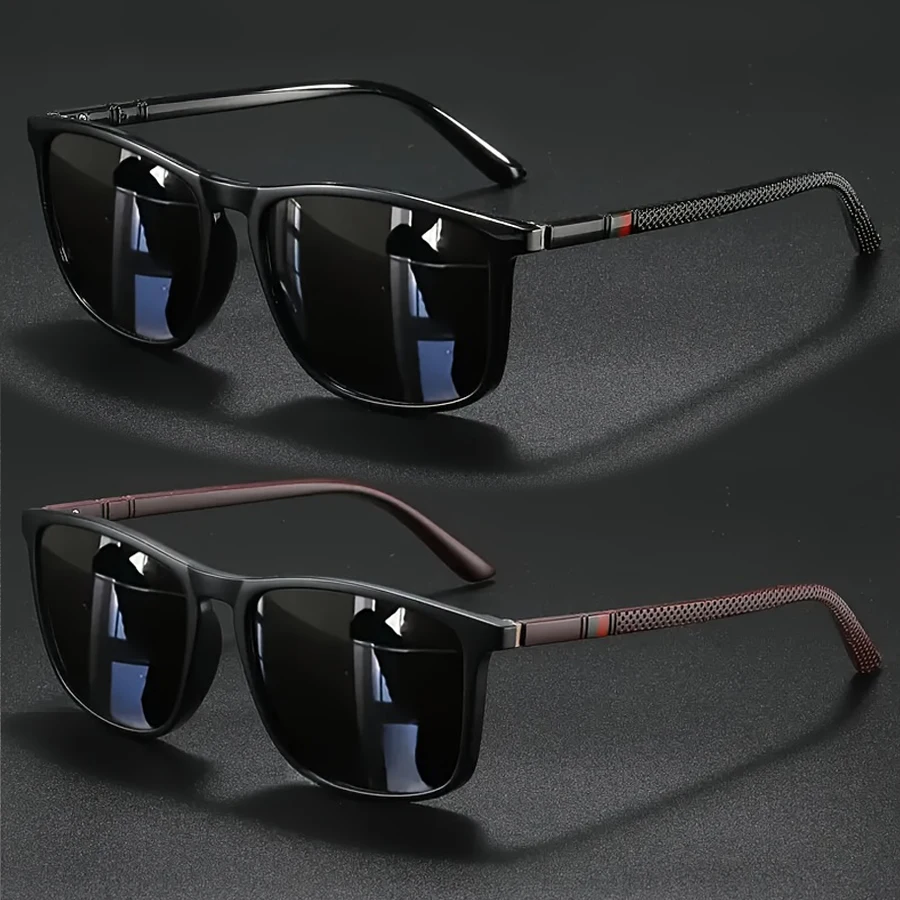 2/3pcs Luxury Square Vintage Cycling Sunglasses Men Women Fashion Travel Driving Fishing Sun Glasses Male Eyewear UV400