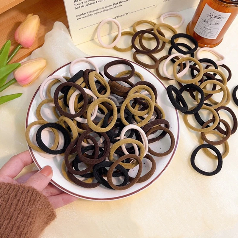20/50/100pcs Four seasons Elastic Hair Bands Girls 4CM Sweets Scrunchie Rubber Band Hair Ties Clips Headband Hair Access - Image 4