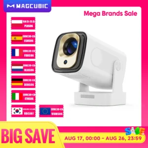 Magcubic 330ANSI 1080P Android 11 HY310 Auto Focus 4K HD Mini Projector Portable Cinema 5W Speaker Air Mouse Voice Contr