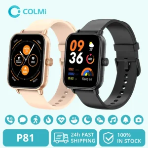 COLMI P81 Voice Calling Smart Watch Ultra 1.9 inch Screen 24H Health Monitor 100+ Sports Modes, Bluetooth Smartwatch Men