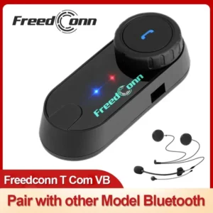 Freedconn Motorcycle Helmet Headset Stereo Bluetooth Hands Free Call Wireless Communication Interphone Music Sharing 6 R