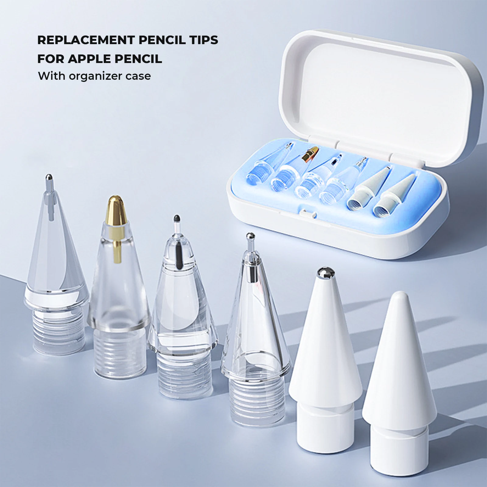 4 / 6 Pcs Replacement Pencil Tips For Apple Pencil Pro/2nd Gen/1st Gen/USB-C, Upgraded iPad Pen Tips With Storage Case - Image 4
