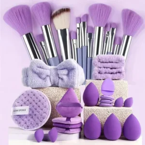 13/33pcs beauty set makeup kit large and small beauty sponges for flawless makeup application and removal of makeup full