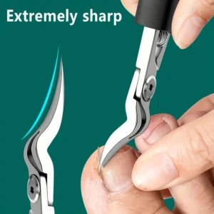 Professional Heavy-Duty Steel Toenail Clipper with Serrated Blade – for Thick & Ingrown Nails, Durable Trimmer for Men &