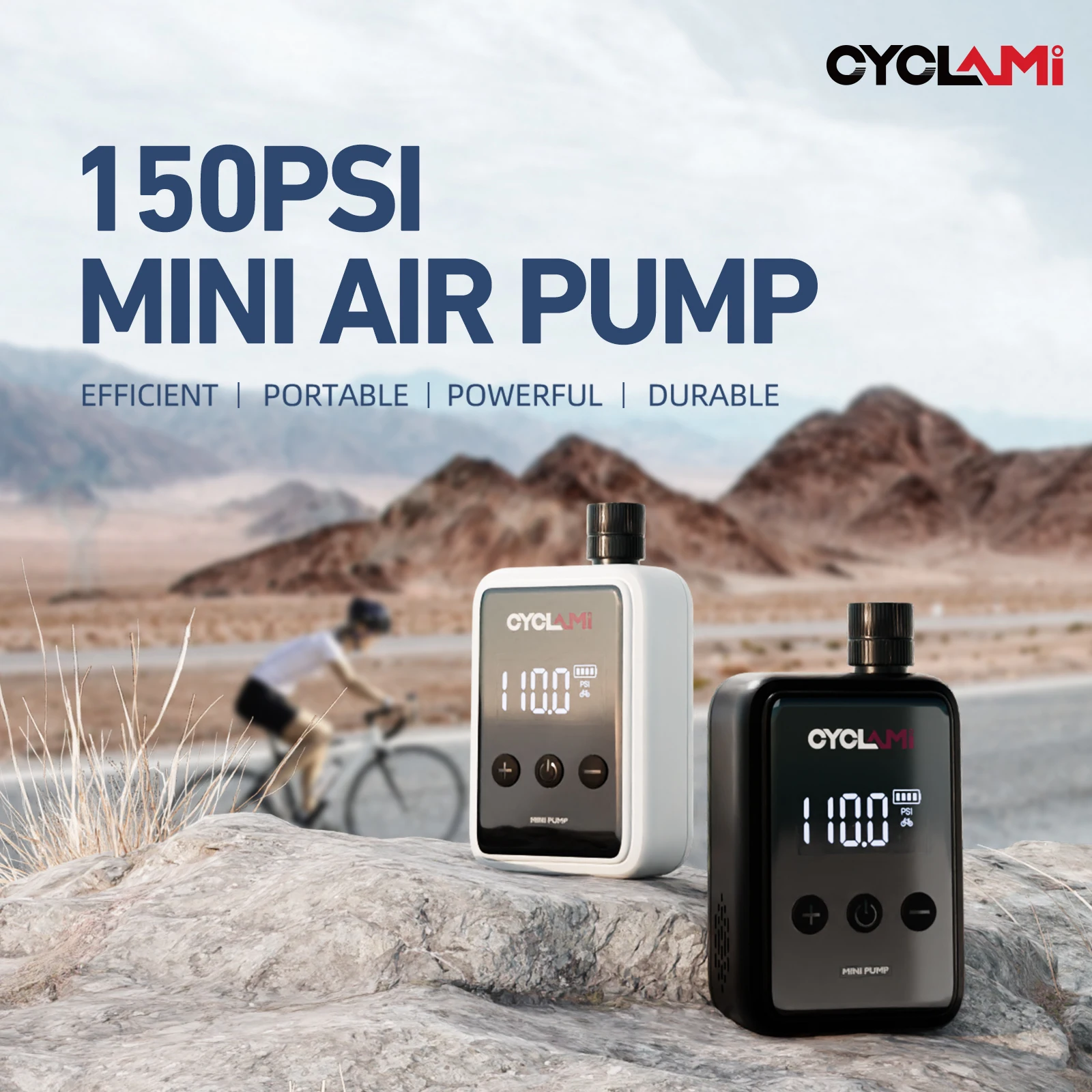 150PSI Portable Pocket Bike Electric Air Pump Schrader Presta Valve MTB MINI Rechargeable Compressor Tire Inflator CYCLA - Image 4