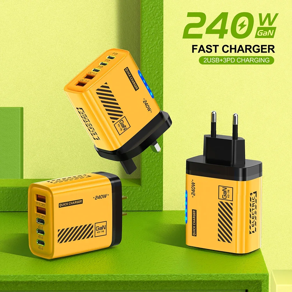 5 Ports Fast Charger Type C Quick Charge 3.0 USB C Wall Charger Adapter For iPhone 17 Pro Samsung Xiaomi mi PD USB Fast - Image 2