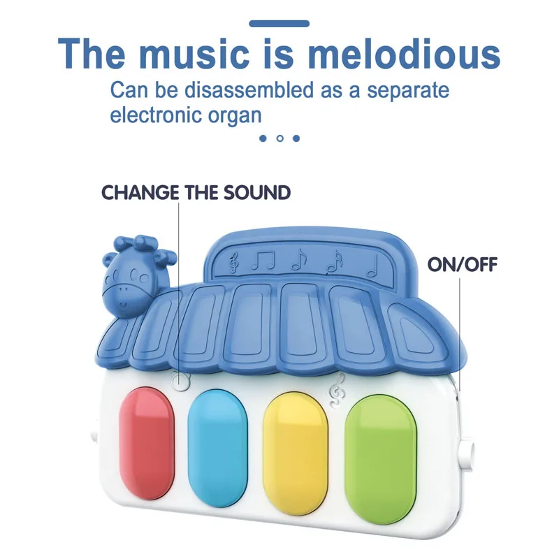 Baby Music Activity Gym Rug Play Mat Newborn Carpet Pedal Piano Keyboard Infant Fitness Rack Playmat Crawling Game Pad T - Image 4