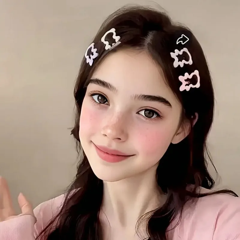 10/20/30pcs mixed pack of light pink heart-shaped and bow-shaped hair clips | Suitable for girls as party or holiday gif - Image 3