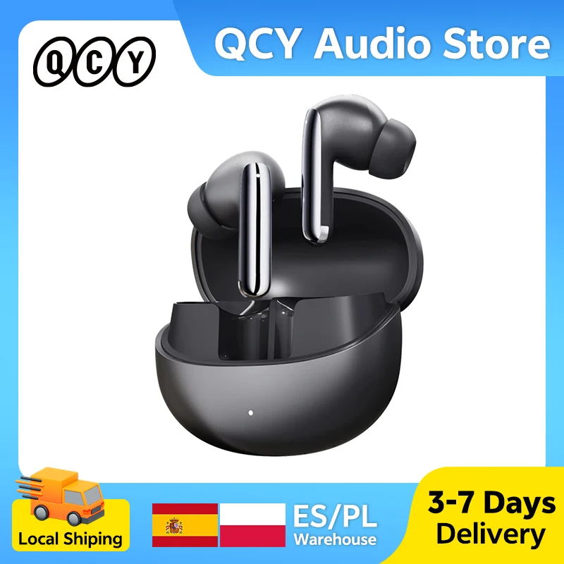 QCY MeloBuds Pro Adaptive Hybrid Active Noise Cancelling Wireless Earbuds 46dB Bluetooth 5.3 LDAC Hi-Res Audio 34H Earph