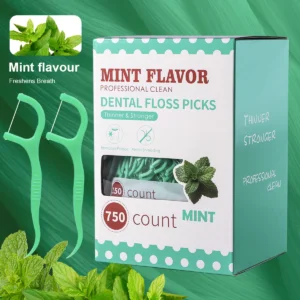 Mint Dental Floss Stick - Home Portable Disposable Care Dental Floss Stick - Oral Care - Deep Cleaning - Interdental Cle