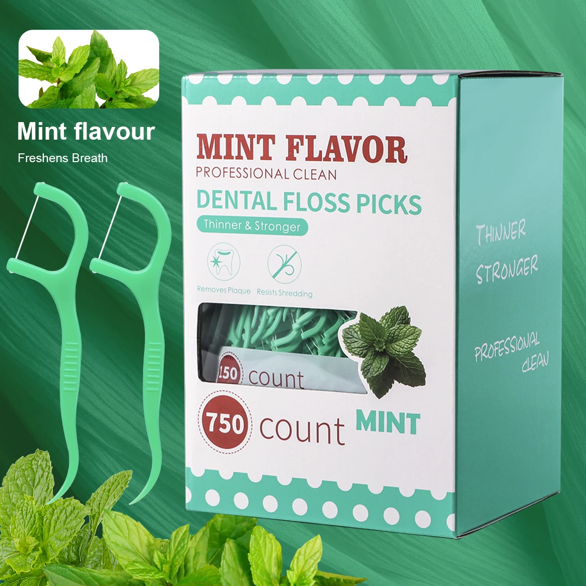 Mint Dental Floss Stick - Home Portable Disposable Care Dental Floss Stick - Oral Care - Deep Cleaning - Interdental Cle