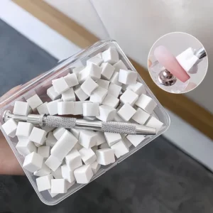 50/300Pcs Nail Art Sponge Set With Grabbing Pen DIY Nail Art Gel Polish Brush Glitter Powder Manicure Accessory Manicure