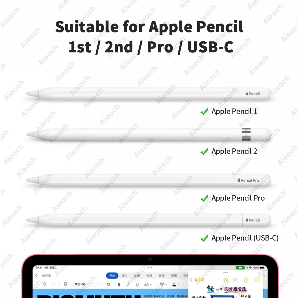 4 / 6 Pcs Replacement Pencil Tips For Apple Pencil Pro/2nd Gen/1st Gen/USB-C, Upgraded iPad Pen Tips With Storage Case - Image 3