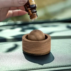 Car & Home Essential Oil Diffuser - Made of Wood Mini Cute Natural Fragrance Diffuser Suitable for Bedroom Living Room B