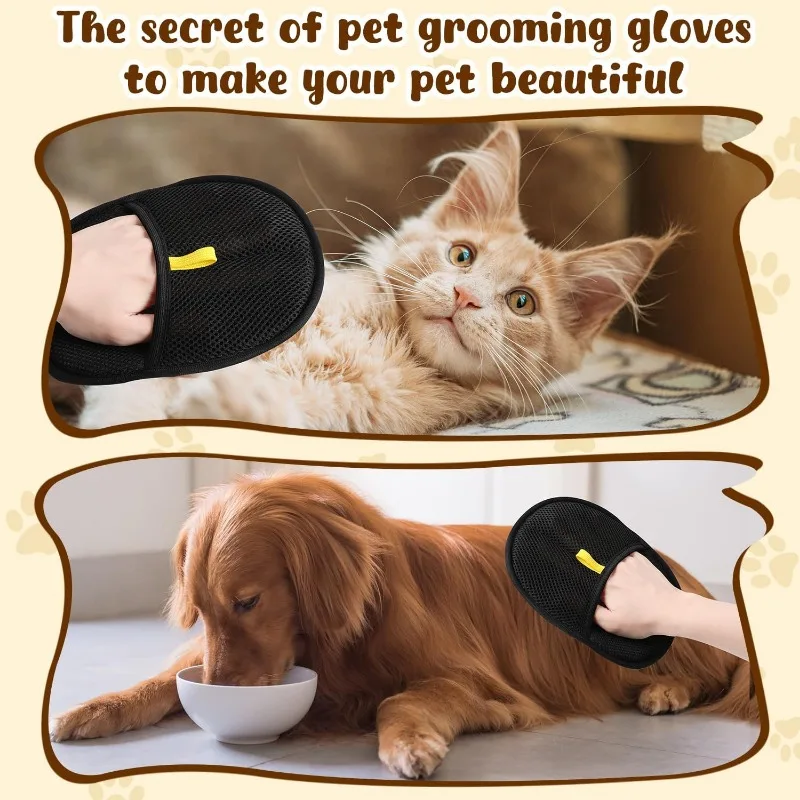 Reusable Electrostatic Pet Hair Removal Mitts Cat Dog Hair Collection Brush Sticking Device Home Hair Scraper Grooming G - Image 3