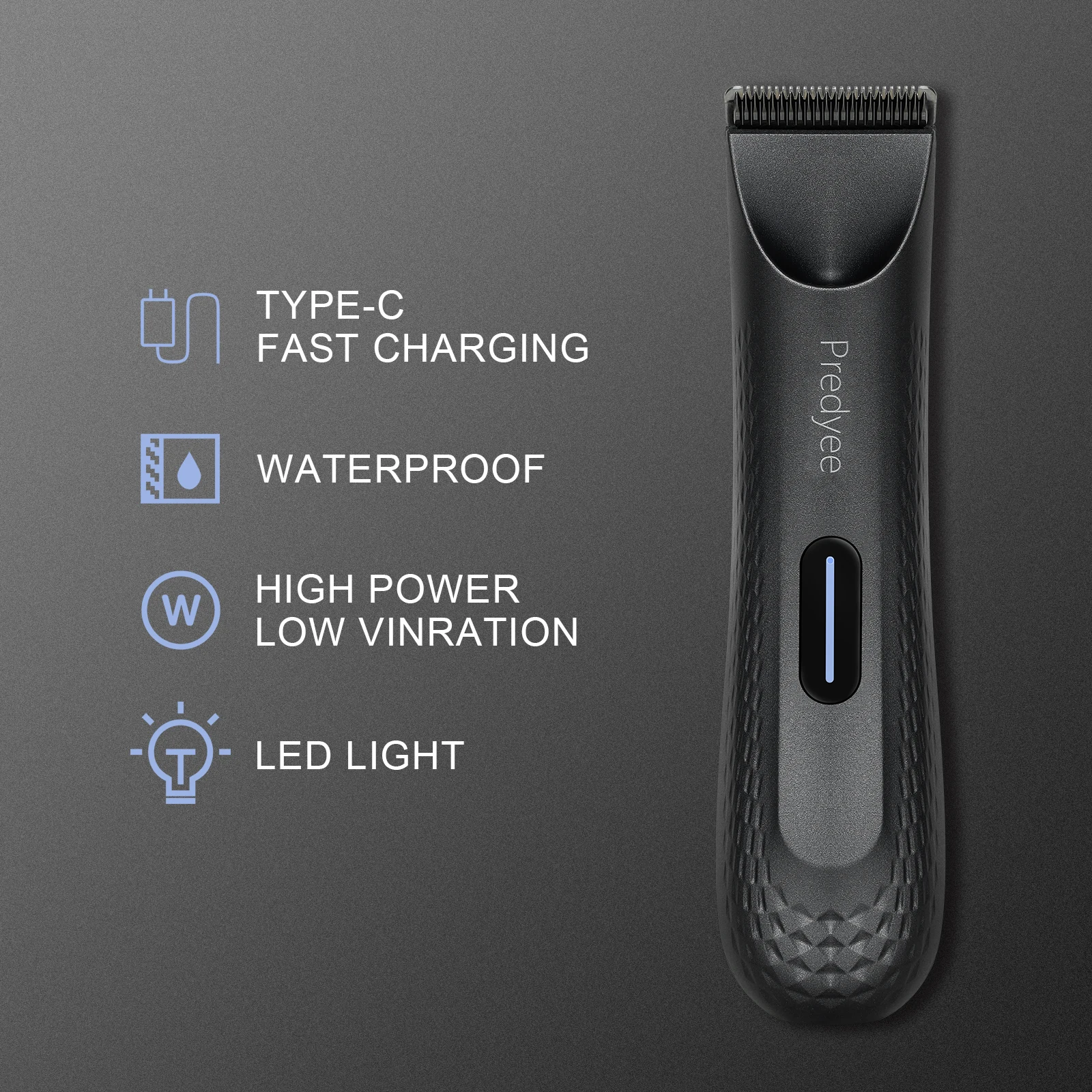 Electric Groin Hair Trimmer for Men,Body Groomer & Pubic Waterproof Hair Trimmer,Replaceable Ceramic Blade - Image 3