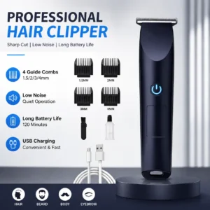 Electric Hair Trimmer Adjustable Cutter Head Design Men Professional Barber Cutting Shaving Machine USB Charging For Hom