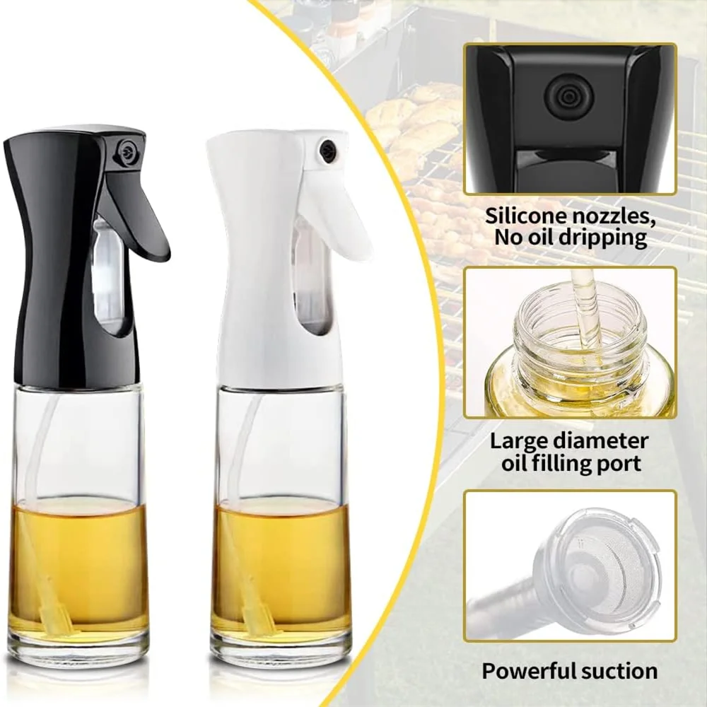 Oil Spray for Cooking - Olive Oil Dispenser Bottle Sprayer Mist-Reusable Food Grade Oil Vinegar,Spray Bottle Kitchen Acc - Image 2