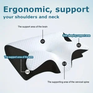Sleep Memory Pillow Butterfly Memory Foam Neck Pillows Contoured Sleep For Neck Pain Relief Stomach Support Comfortable