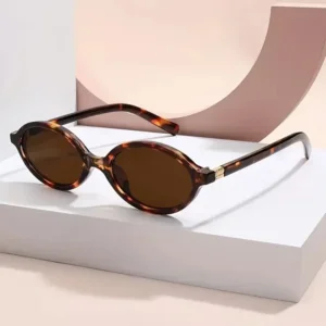Y2K Style Oval Women'S Glasses Small Frame Fashion Vintage Sunglasses with Decorate Function for Women Men UV400 Eyewear