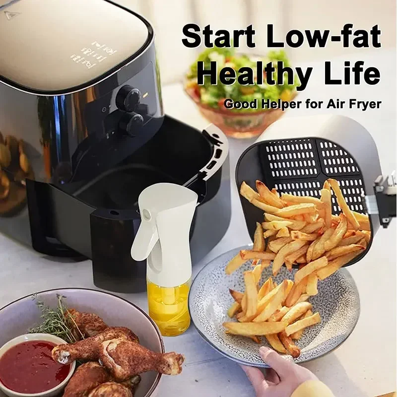200/300/500ml Oil Spray Plastic Household Kitchen Oil Spray Bottle or Oil Brush Nebulizing Mist Filling Cooking Dual Use - Image 4