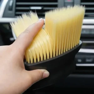 Compact Car Dust Sweeping Brush - Double-Headed for Interior Gaps, Vents & Panels - Soft Bristle Cleaning Tool