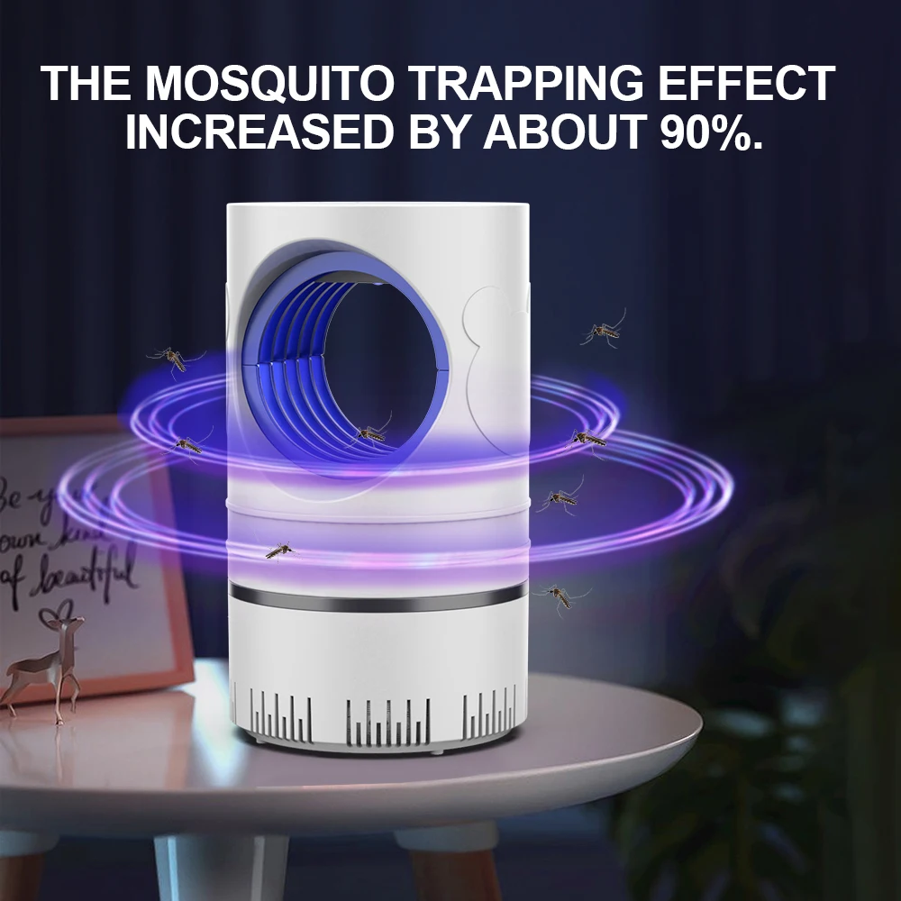 1 PC Electric Fly Bug Mosquito Insect Killer LED Light Trap Control Lamp Small Pest with USB Power Supply and Adapter - Image 2