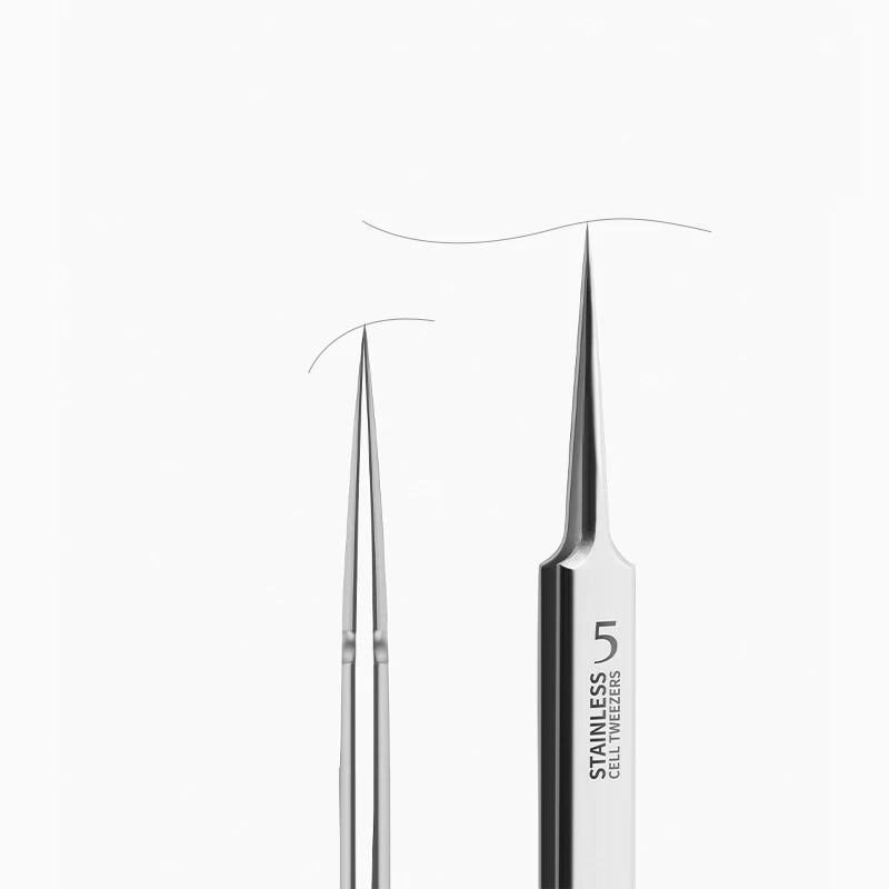 German Ultra-fine No. 5 Cell Pimples Blackhead Clip Tweezers Beauty Salon Special Scraping & Closing Artifact Acne Needl - Image 4