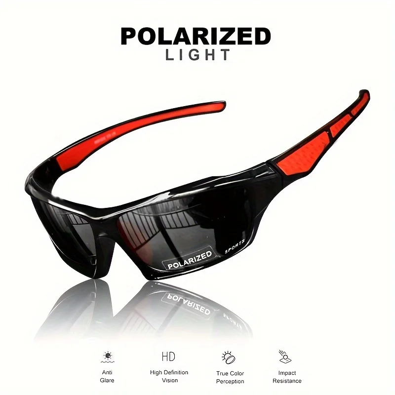 1/3PCS Sports Polarized Sunglasses for Men Lightweight Night Vision Male Shades Cycling Driving Fishing Fashion Mirror S - Image 3