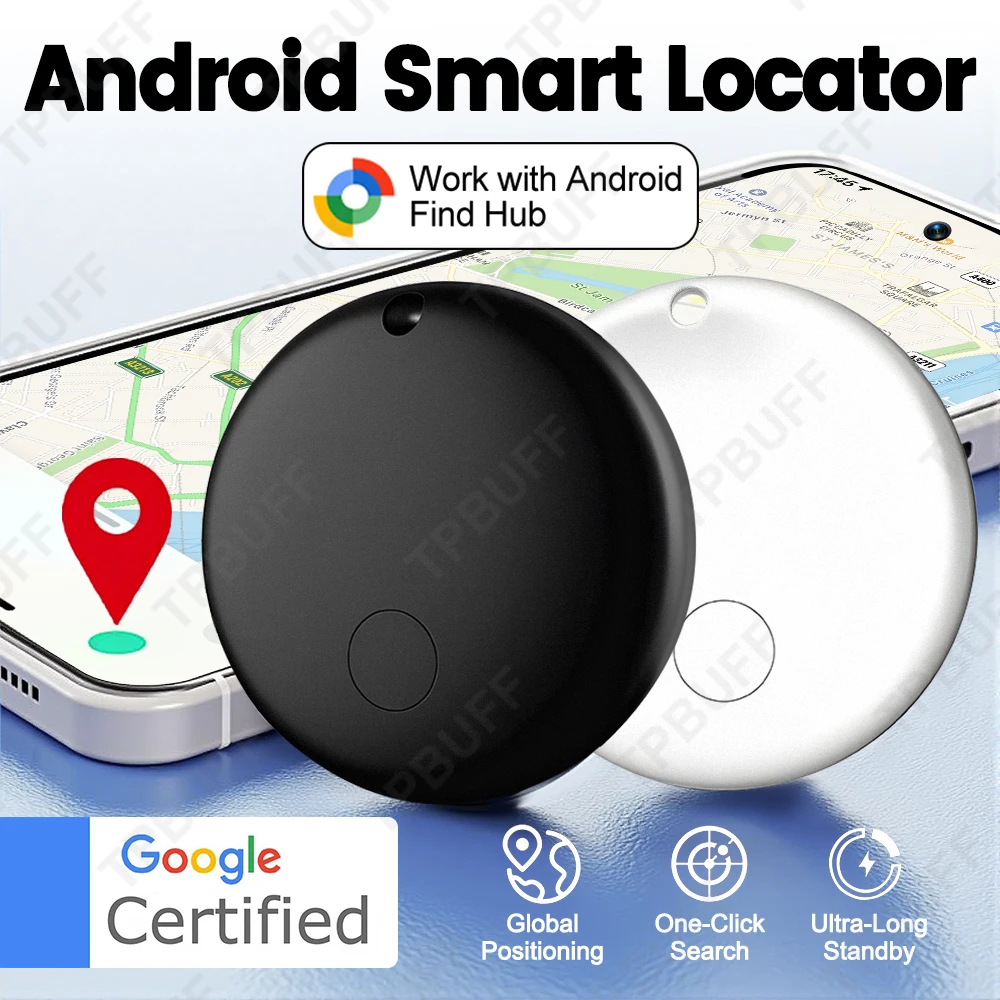 Smart GPS Tracker Works With google find my device tracker Pet Kids Luggage Key Tracking Global Accurate Positioning Blu - Image 3