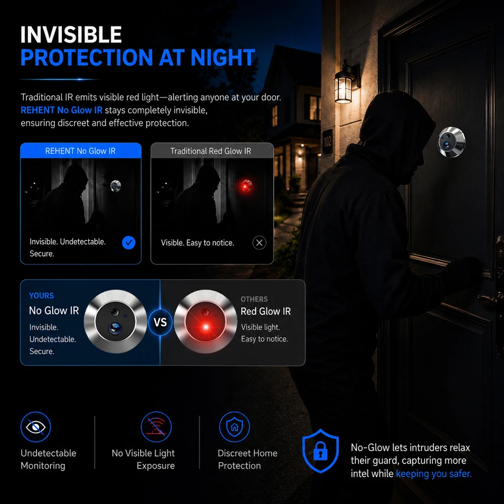 Tuya Smart 3MP 140° Wide View Angle Mini Digital Peephole Eye Viewer WiFi IR PIR Detection Doorbell Door Camera Alexa Go - Image 3
