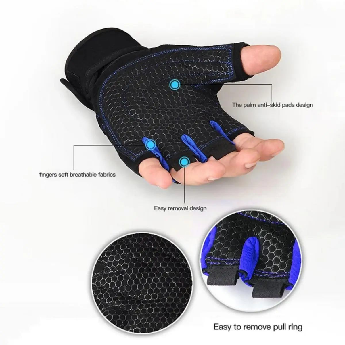 Gym Gloves for Men Women Fitness Weight Lifting Wristband Gloves Body Building Training Sports Exercise Cycling Glove Sh - Image 3