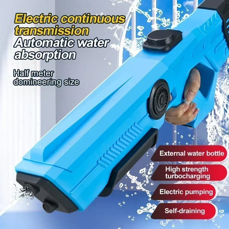 Electric Automatic Water Storage Gun Toys Portable Children Summer Beach Outdoor Fight Fantasy Spray Gun Toys Boy Kid Ad - Image 4