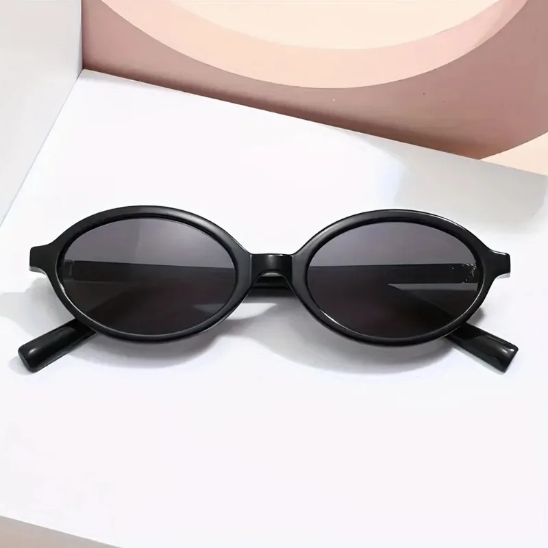 Y2K Style Oval Women'S Glasses Small Frame Fashion Vintage Sunglasses with Decorate Function for Women Men UV400 Eyewear - Image 4