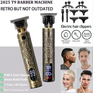 T9 Professional Hair Clipper/Accessories for Men | USB Fast Charging | Beard/Body/Hair Trimmer | Precision Electric Shav