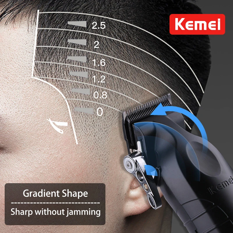 Kemei KM-2296 KM-2299 KM-1102 Hair Clipper Kit Men's Electric Shaver Hair Trimmer Machine Professional Hair Cutting Mach - Image 4